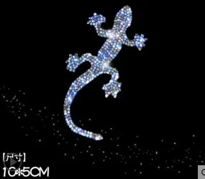 Small gecko Автомобиль Лебедь кристалл полный алмаз инкрустированные Стразы Большой gecko Безопасные Автомобильные наклейки Любовь бриллиантовые наклейки Снежинка Горячая-348 - Color Name: Small gecko
