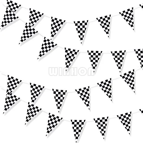 13M 50pieces Flags 14x21cm Checkered Racing Pennant Banners for Party Sport Events | Дом и сад