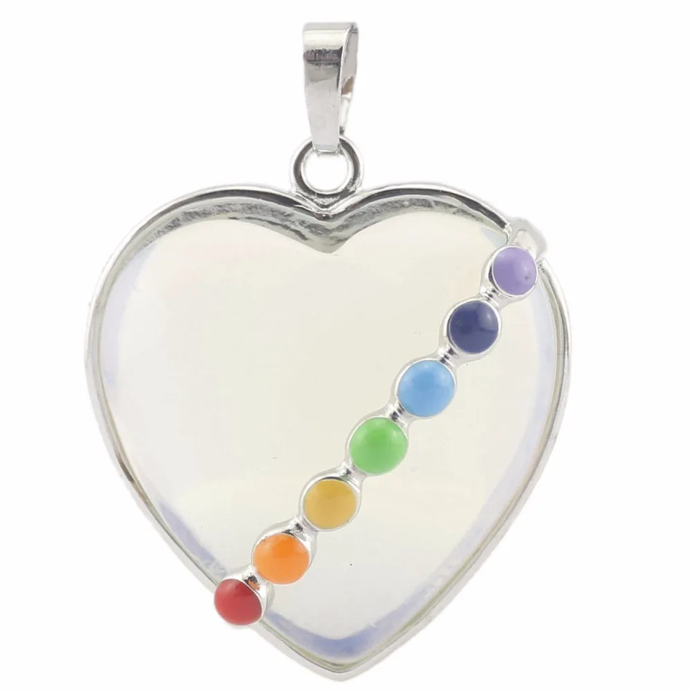 Исцеляющий баланс камень reiki Подвески настоящий натуральный 7 чакры сердце точка