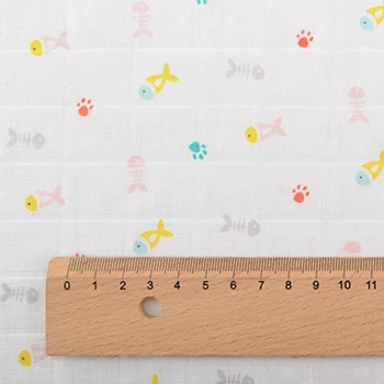 D 1 piece 50x160cm Chainho, мультфильм серии, хлопчатобумажная ткань, двойной слой для DIY шитья и квилтинга Детские банные полотенца, подгузники, нагрудники материал, половина метра - Цвет: D 1 piece 50x160cm