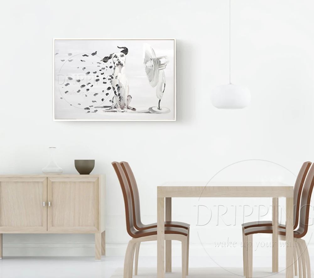 Художественная ручная роспись Забавный дизайн далматинская картина маслом на