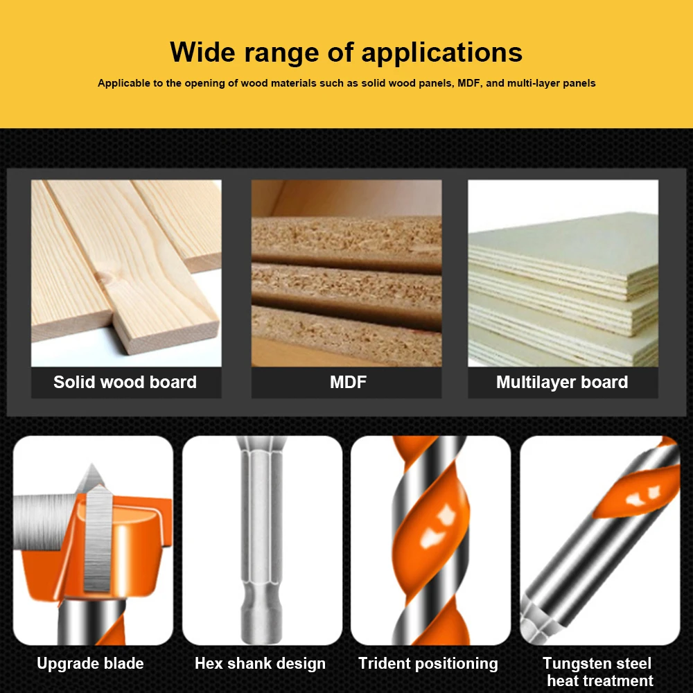 Инструменты для электродрели Открыватель отверстий из вольфрамовой стали 16 мм 18