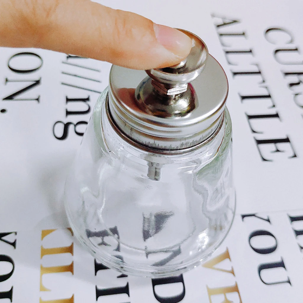 5 унций толкающий дозатор бутылка насос для снятия лака для ногтей, многоразовый контейнер для тонких жидкостей для макияжа(прозрачный