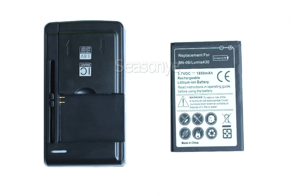 Seasonye 1800mAh BN 06 / BN06 сменный литий ионный аккумулятор + универсальное настенное
