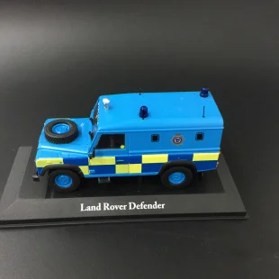 Новинка, литье под давлением, сплав, 1:43, синий, Полицейская машина, Land Rover Defender, сплав, модель автомобиля, домашняя коллекция, украшение, детские игрушки