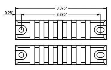 Тактическое короткое защитное боковое Крепление Пикатинни 20 мм одна пара