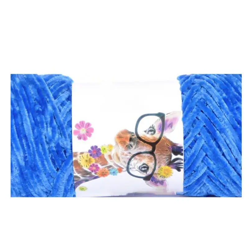 Navy Blue Шенилловая пряжа, крюк, линия для обуви, полиэстер, полный светильник, многоцветный, золотой, бархат, пряжа, тканая шерсть, сделай сам, яркая линия - Цвет: Navy Blue