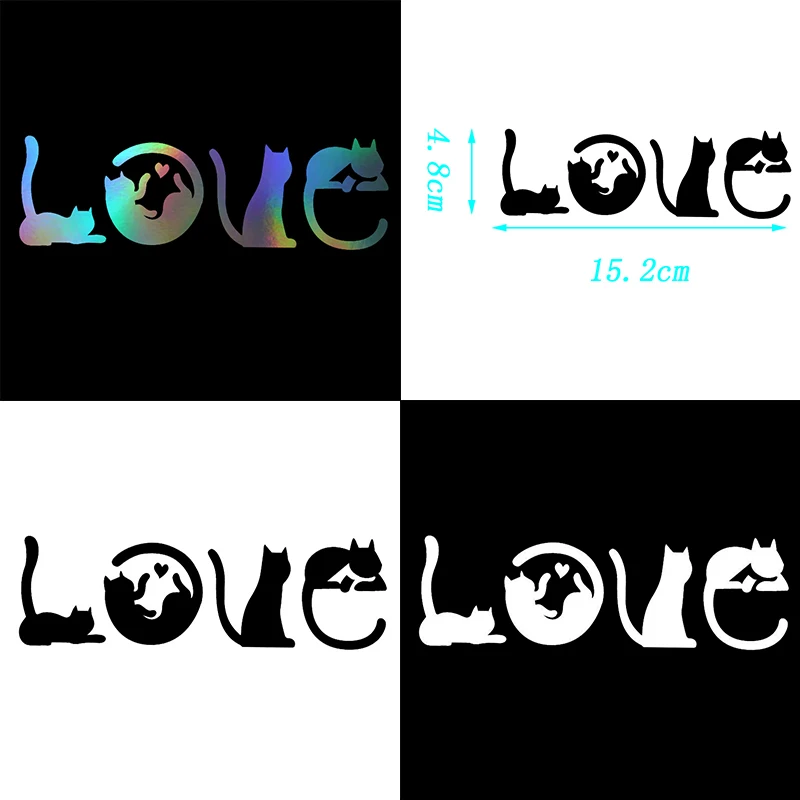 Модные креативные наклейки на лобовое стекло для кошек с надписью Spell LOVE стену