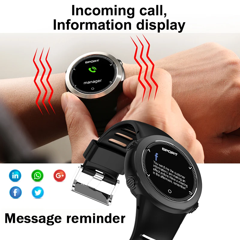 Мужские и женские Смарт часы GUANQIN Bluetooth 4 0 с пульсометром фитнес трекером