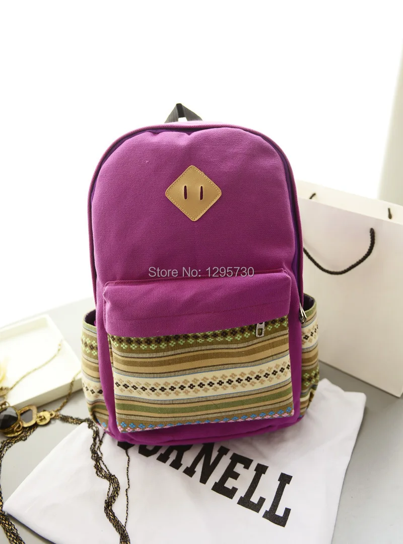 Factory direct high-grade canvas summer new fashion casual female national air bag backpack student book | Багаж и сумки
