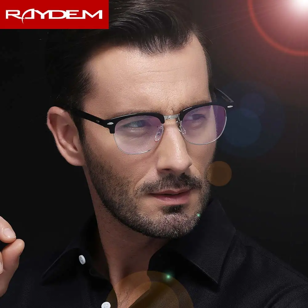 RAYDEM 2018 новые ретро HD full frame anti blue компьютерные игровые очки модные плоские