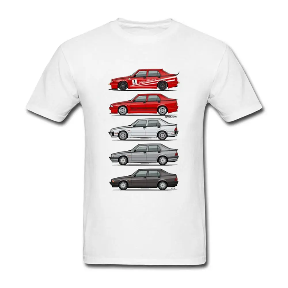 Стек Alfa Romeo 75 футболка Milano Tipo 16 мальчик хлопок короткий рукав Футболка с круглым