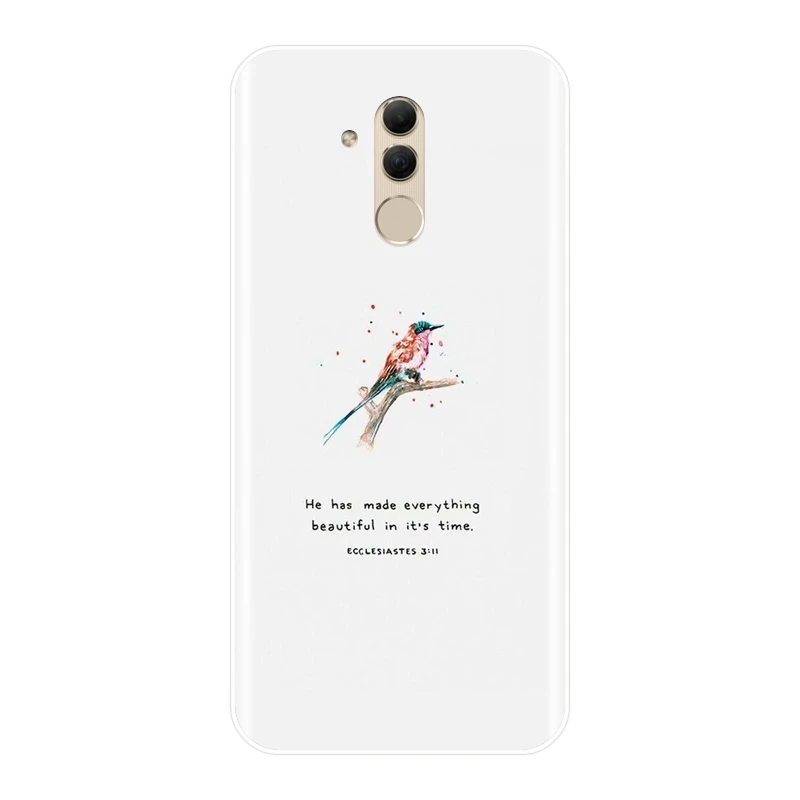 Силиконовый чехол для телефона Huawei Mate 20 10 9 Pro Bible Verse Quotes Text Flower мягкая задняя