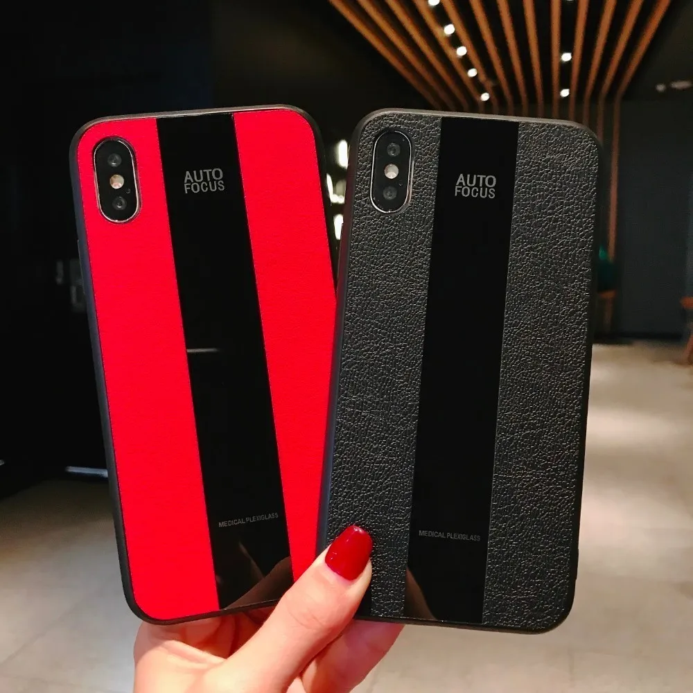 Кожаный чехол CHYI для Iphone 7 X XR XS MAX 8 Plus роскошный мягкий однотонный Модный деловой 6