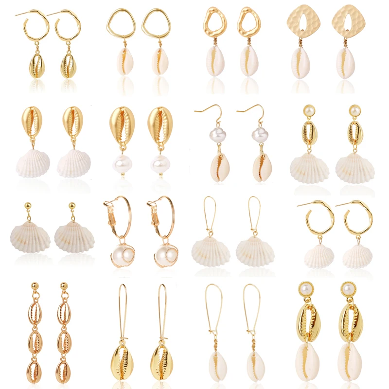 Модные женские простые пляжные висячие серьги летние праздничные элегантные