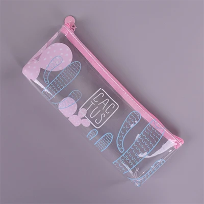 06 New color PVC transparent waterproof student pencil case school pencil cases for girl Silica gel pencil bag stationery - Цвет: 06