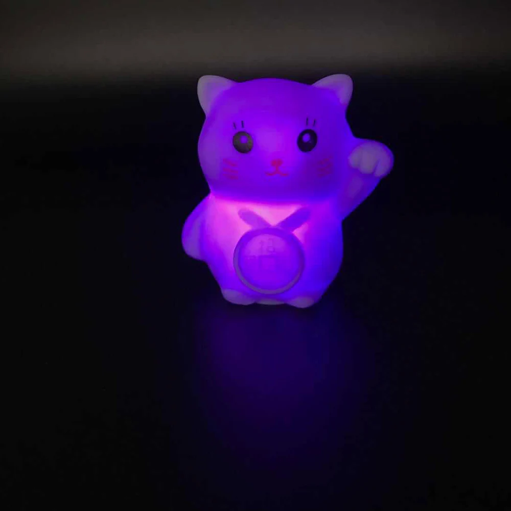 Милый светодиодный светильник ночник в форме кошки красочные меняющиеся цвета