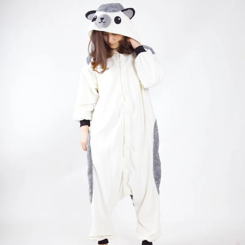 NORIVIIQ Adult Hedgehog Pajamas For Unisex Couple Cartoon Cosplay Animal Pyjama Winter Sleepwear Men Costume Home Pijama |