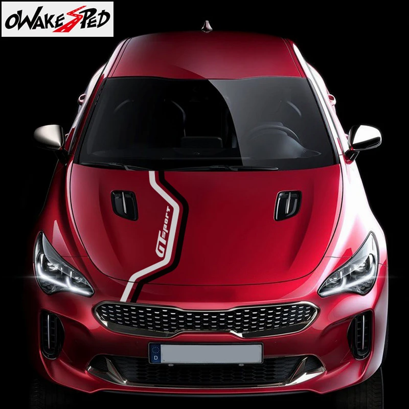 Гоночный трек Графика наклейка на капот автомобиля Для Киа Стингер GT Спортивные