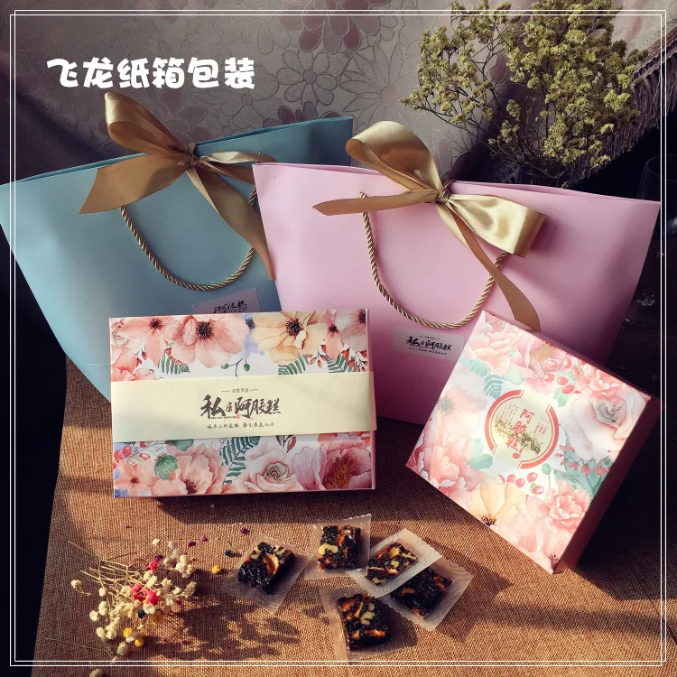 2 размера дизайнерская Подарочная коробка для вечеринки цветочный принт