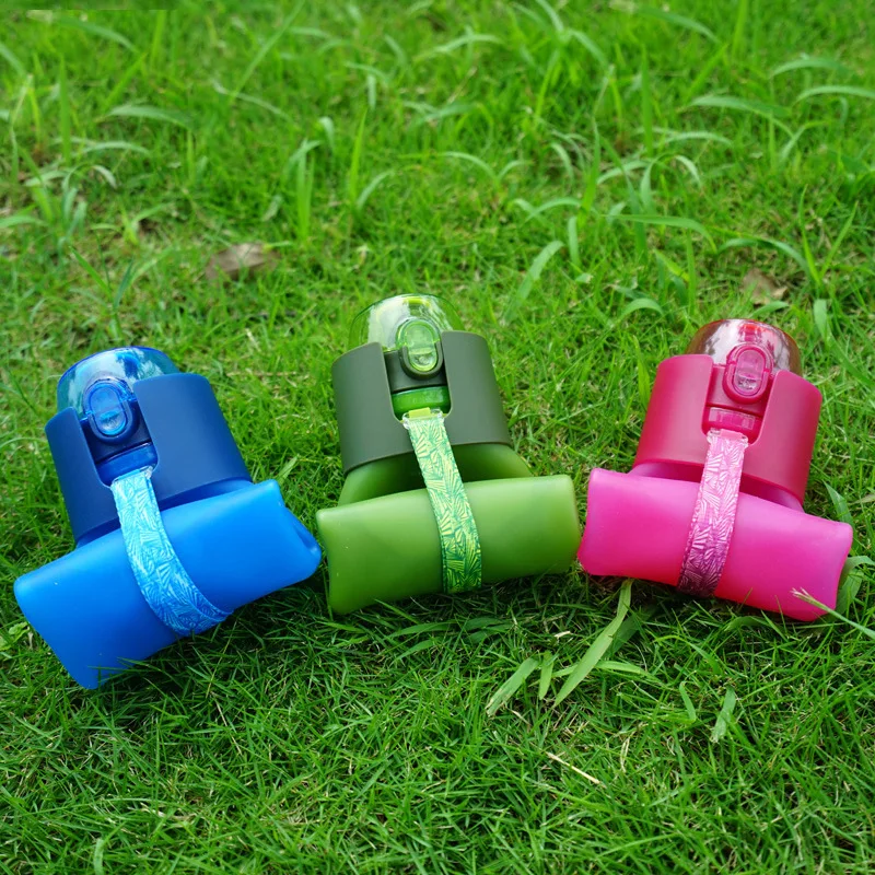 2018 Горячая портативная 650 мл силиконовая складная бутылка для воды скалолазание