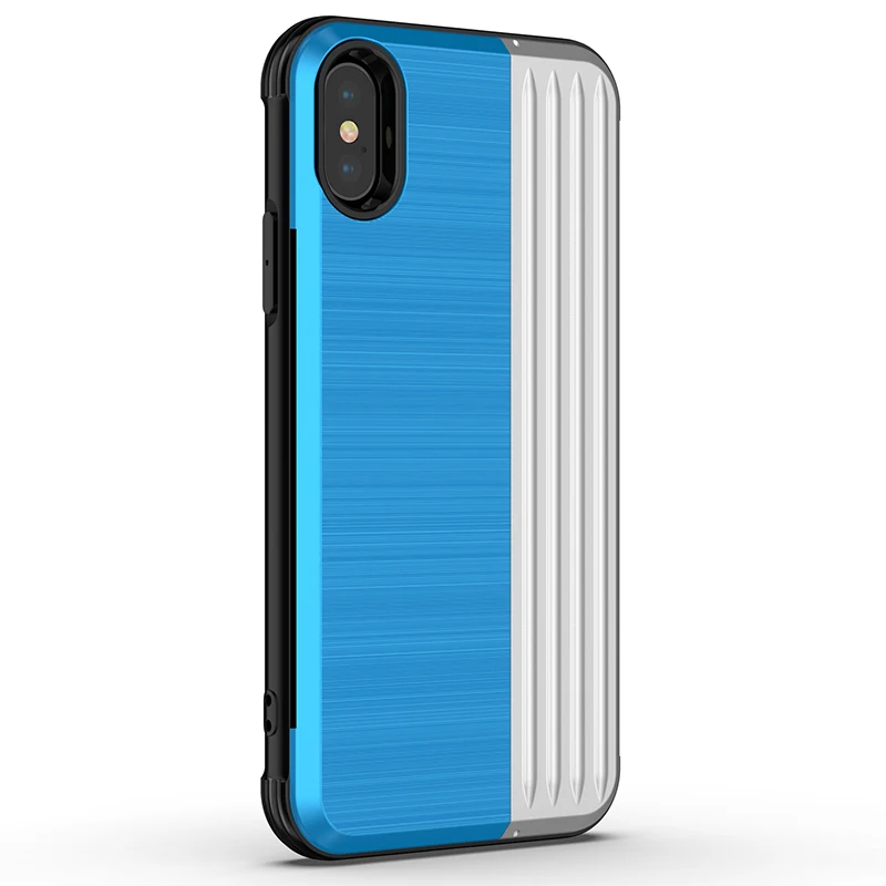 Небесно-голубой Чехол-Кошелек с отделением для кредитных карт для iPhone XSMax X XS XR 5 5S SE iPhone 6 S 6 S 6 Plus iPhone 7 8 8 Plus противоударный чехол - Цвет: Небесно-голубой