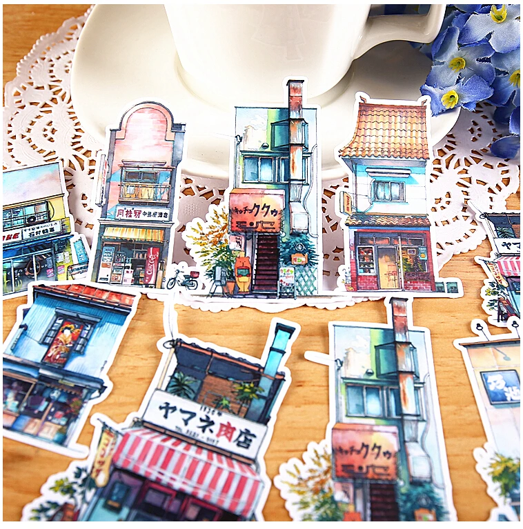 

11pcs Creative kawaii Self-made Cityscape stickers Beautiful Stickers /Decorative Sticker /DIY Craft Photo Albums TZ08