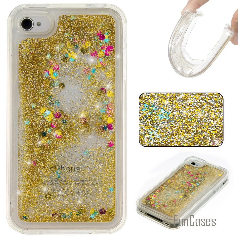 Coque аксессуар любовь сердечко Звезды Мягкий ТПУ чехол для телефона iPhone 4S с жидким