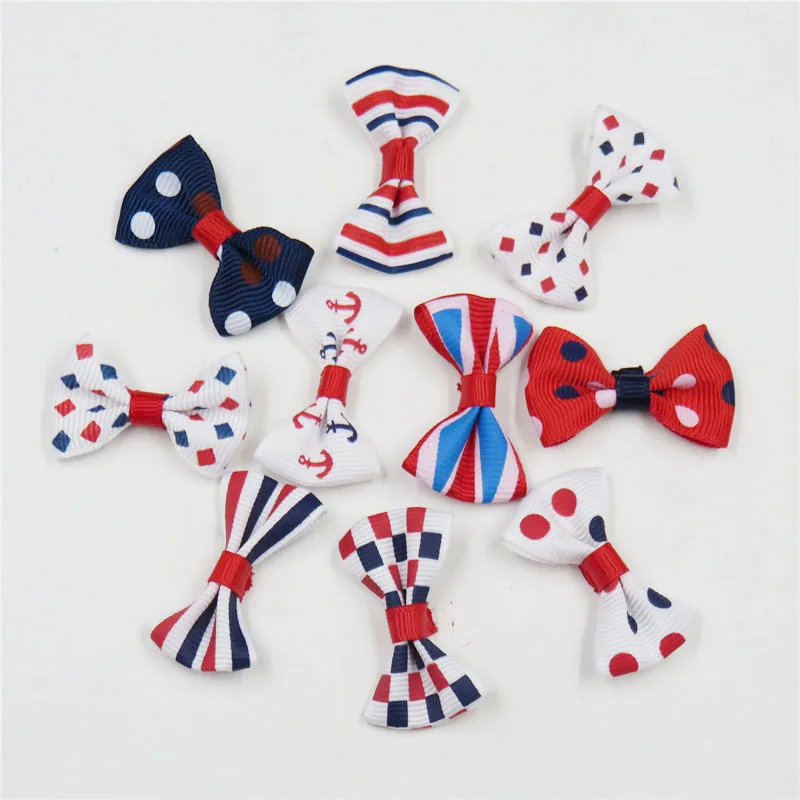 Заколка для волос с бантом 2 шт./лот разноцветные красные белые Детские