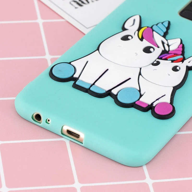 Silicone Case For Samsung A6 2018 Cute Toys 3D Unicorn Phone Plus Bumper Cover Galaxy |