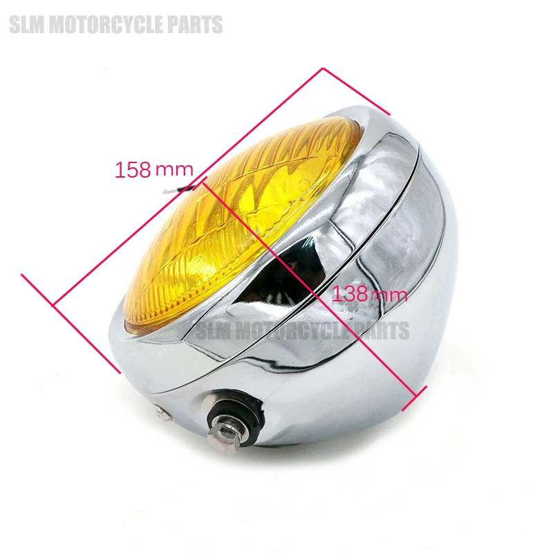Новая 6 5 ''фара желтого света мотоцикла для Suzuki GN 125 передняя фара Аксессуары