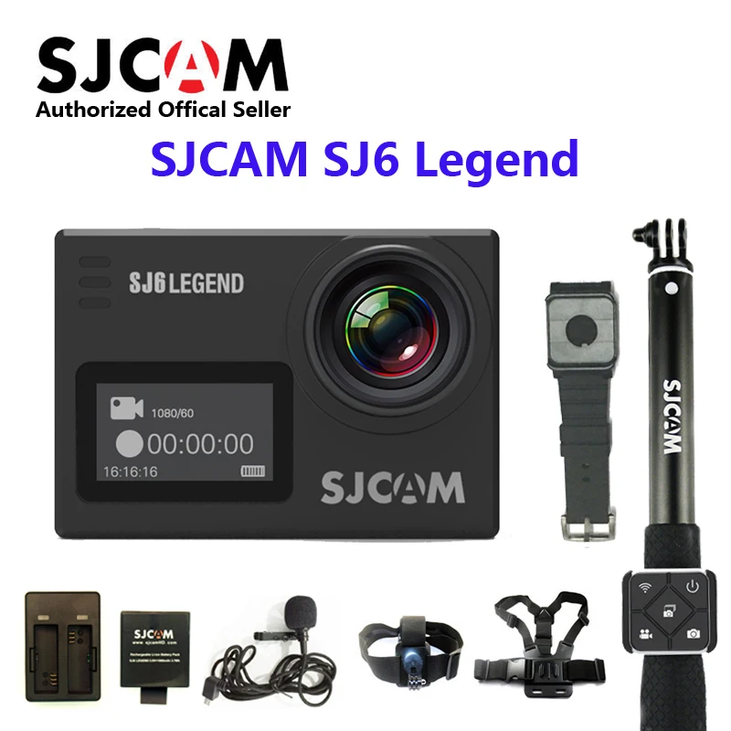 Оригинальная Водонепроницаемая Экшн-камера SJCAM SJ6 LEGEND 4K 24fps Ultra HD Notavek 96660 2,0 дюйма с сенсорным экраном и дистанционным управлением для спорта DV