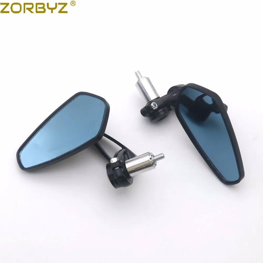 Зеркало заднего вида ZORBYZ универсальное черное для мотоцикла 7/8 дюйма 22 мм|Боковые