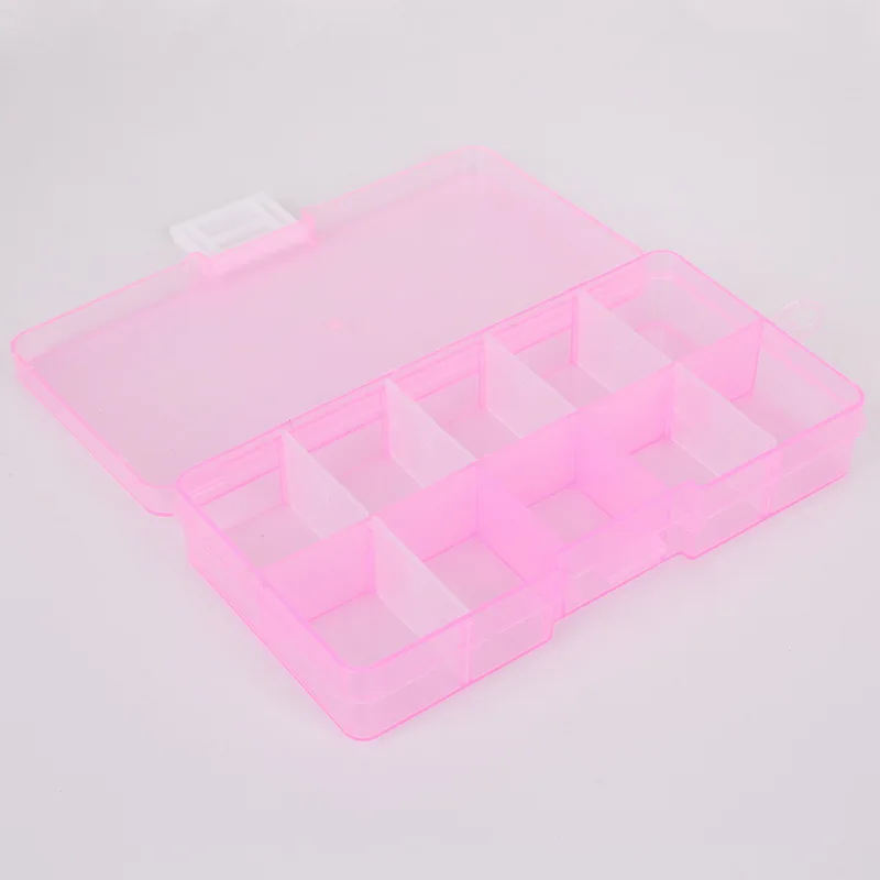 Супер качество! Регулируемый контейнер для хранения ювелирных изделий 10 ячеек 12