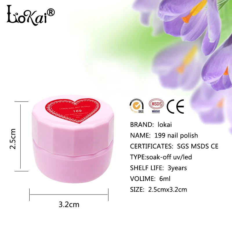 Новый полуперманентный Гель лак Lokai для ногтей 1 шт. УФ и светодиодный яркий 199
