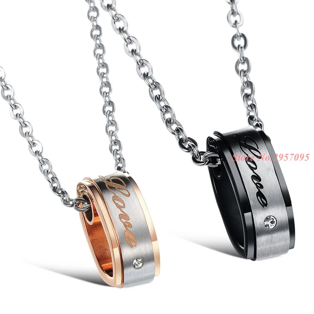 Любовь судьба бренд двойной кулон Нержавеющая сталь Цепочки и ожерелья Лидер