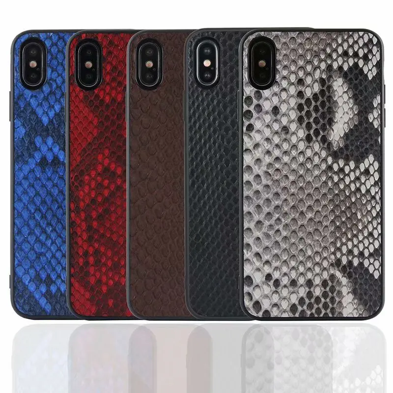 Чехол для IPhone XR, Роскошный чехол из натуральной кожи для IPhone X, задняя крышка из кожи питона для IPhone XS Max XR, Fundas Capa из кожи питона
