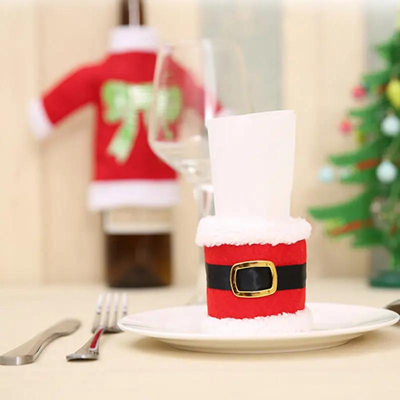 4 шт./упак. Рождественская пряжка для ремня Кольца салфеток держатель