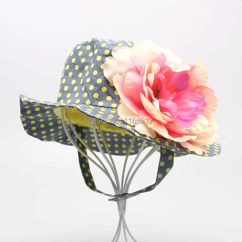 Младенцы цветок шляпа лето солнца кепка младенческой ведро fit 1 - 4 год 10 шт. |