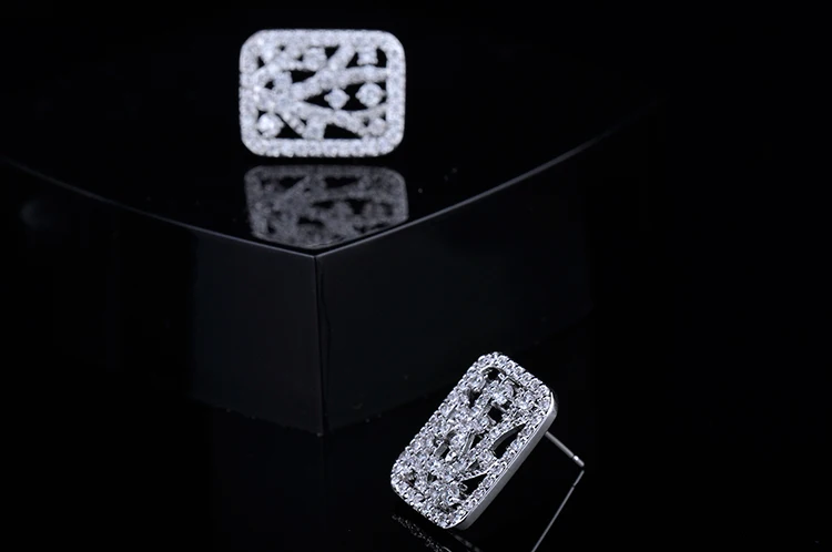 YAN MEI Austrian CZ Fashion Brand Stud Earrings Vintage Summer Style Ear Cuff Jewelry For Women Wholesale GLE4633 | Украшения и