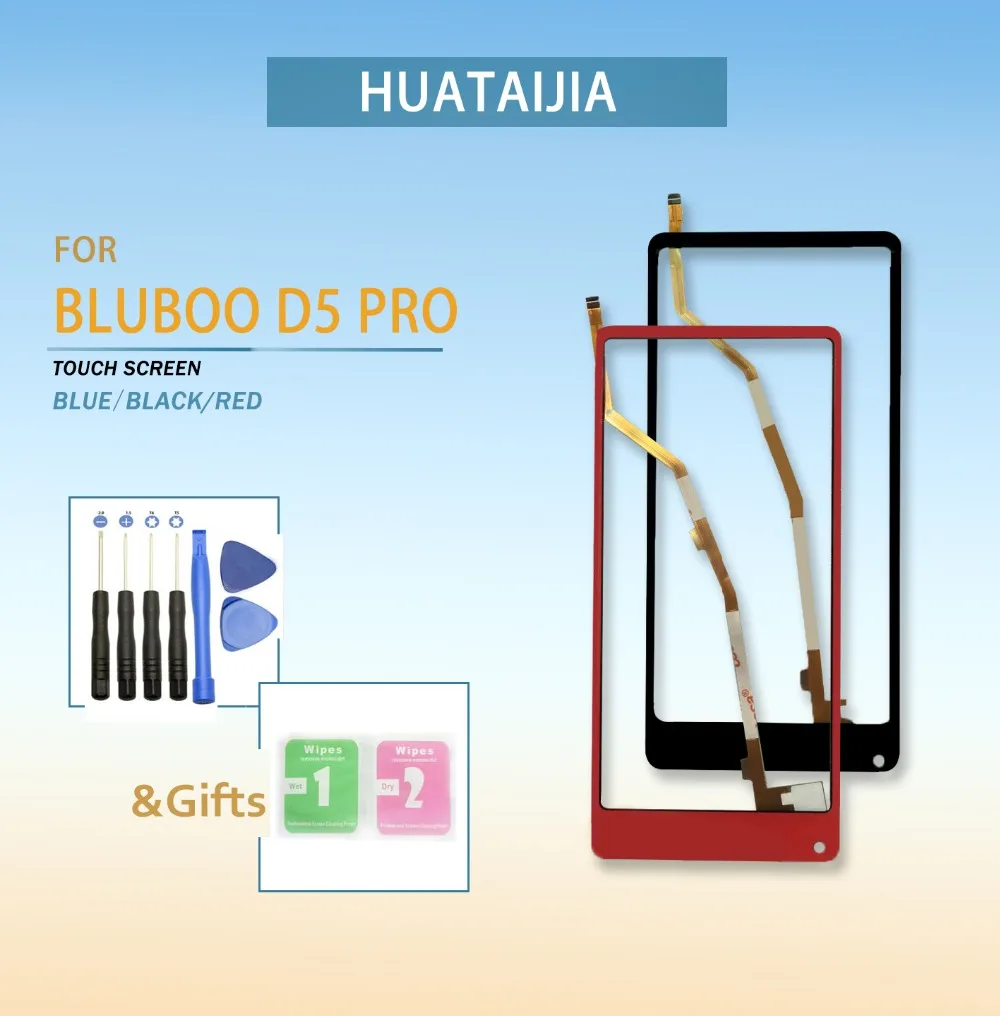 

Дигитайзер для Bluboo D5 Pro с сенсорным экраном 5,5 дюйма, синий/черный/красный цвета, бесплатная доставка + инструмент