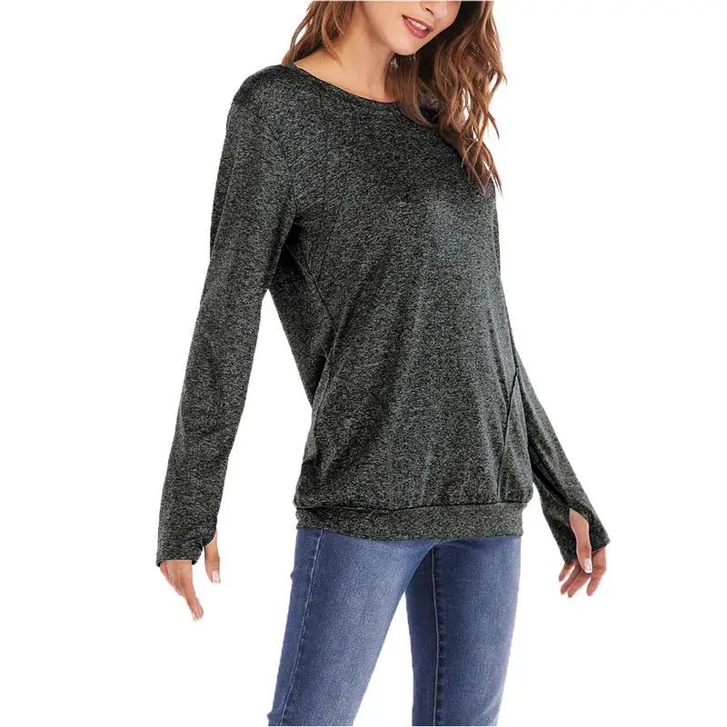 Осенне зимний стиль женские Для женщин Повседневное шею с карманом шить длинными