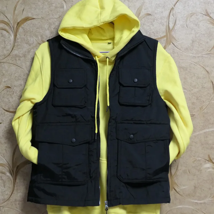 Мужской зимний флисовый жилет с несколькими карманами | Мужская одежда