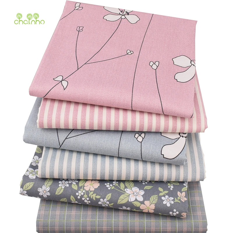 Chainho новая саржевая хлопчатобумажная ткань с цветочным принтом для сделай сам