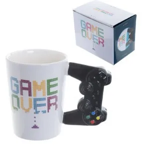 Новая игра над кофейной кружкой 3D игровой контроллер ручка кружка керамическая чашка молоко чай кружки Gameboy подарок на день рождения - Цвет: Черный
