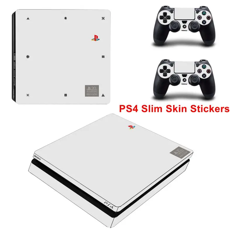 20th Юбилей издание Стиль кожи Стикеры чехол для Sony Playstation 4 Slim PS4 тонкая консоль