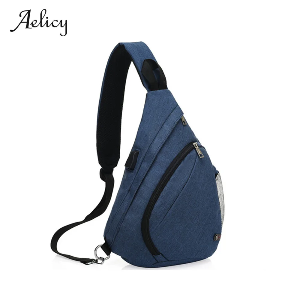 Aelicy USB дизайнерская нагрудная сумка мужская и женская роскошная сумка кошелек Большая вместительная сумка холщовая многофункциональная сумка через плечо для покупок