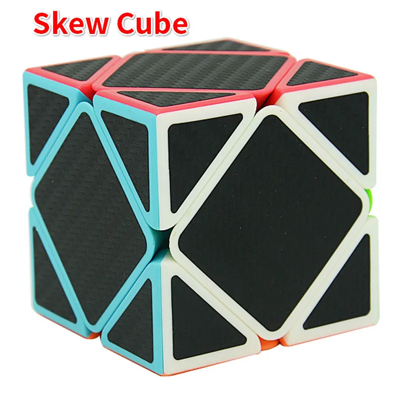 Skew Кубик из углеродного волокна, Магический кубик, скорость 2x2 3x3 4x4 5x5, пирамиды 223, 233, SQ1, перекос, головоломка, рисовый пельмень, Cubo Magico, игрушки для детей - Цвет: Skew