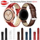 Новый кожаный ремешок для часов с крокодиловым узором, ремешок 20 мм для Samsung Galaxy Watch 42 мм, сменный Браслет, ремешок для мужчин и женщин