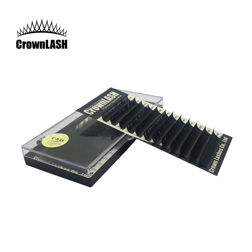 CrownLASH черный 0 05 07 10 15 20 25 наращивание ресниц C D 8 13 мм смешанный размер европейский